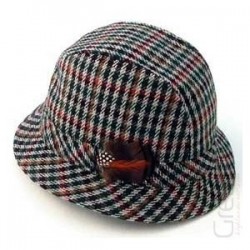 tweed trilby hat