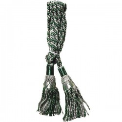 Silver / Green Silk Bagpipe Cord