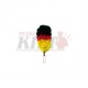 Black-yellow-red-4-inch-feather-hackle