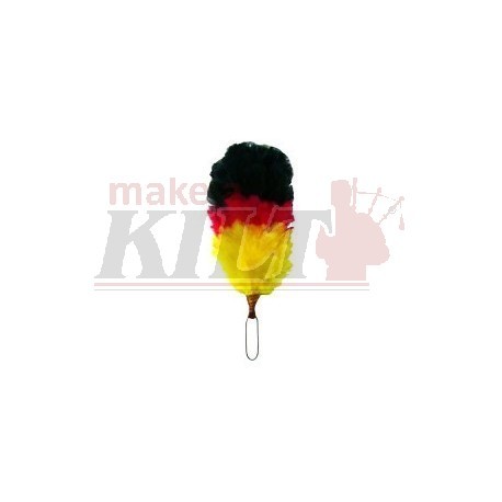 Black-yellow-red-4-inch-feather-hackle