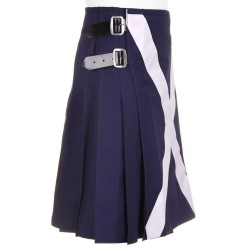 VTG Beige Tartan  Wool Kilt Pleated Ladies Skirt Size