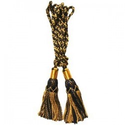 Gold / Black Silk Bagpipe Cord