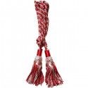 Silver / Red Silk Bagpipe Cord