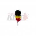 Black / Yellow / Red 4 Inch Feather Hackle