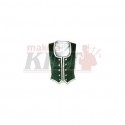 Green Velvet Highland Dance Vest sleeveless