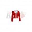 Bright Red Velvet Highland Dance Jacket full sleeve