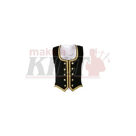 Black Velvet Highland Dance Vest sleeveless