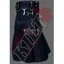 Black Cotton Kilt