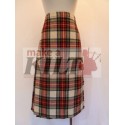 BLARNEY CASTLE sz 14 Ireland Wool Plaid Traditional Tartan Plaid Wrap Skirt Kilt