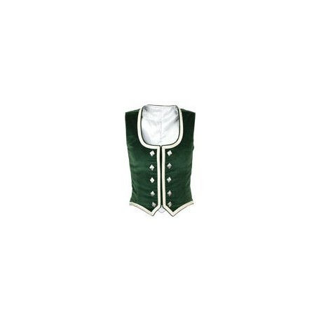 Green Velvet Highland Dance Vest sleeveless