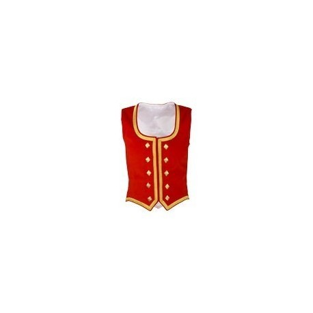 Red Velvet Highland Dance Vest sleeveless